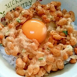 納豆の食べ方-生玉子＆麹三昧♪